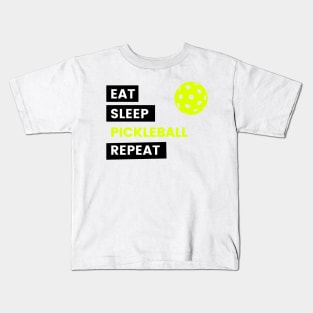 Eat. Sleep. Pickleball. Repeat Kids T-Shirt